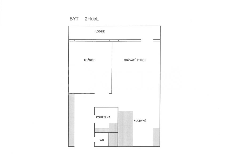 Pronájem bytu 2+kk s lodžií, OV, 40m2, ul. Bítovská 1212/10, Praha 4 - Michle