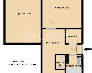 Predaj 2-izbového bytu s balkónom, OV, 62m2, ul. Štefunkova 3143/13, Bratislava - Ružinov