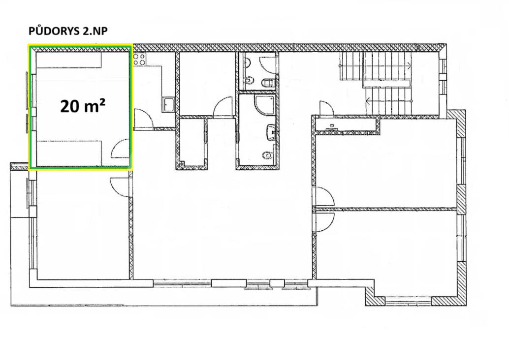 Pronájem kanceláře, OV, 20m2, ul. Armády 2793/26, Praha 5 - Stodůlky