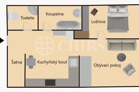 Pronájem bytu 2+kk, OV, 56m2, ul. Šlikova 2400/62, Praha 6 - Břevnov 