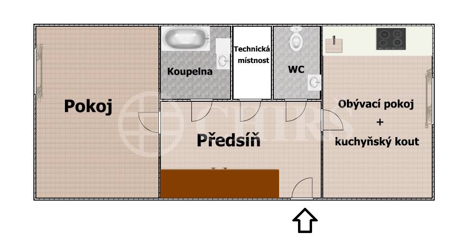 Prodej bytu 2+kk, OV, 51 m2, ul. Novgorodská 948/8, Praha 10 - Vršovice