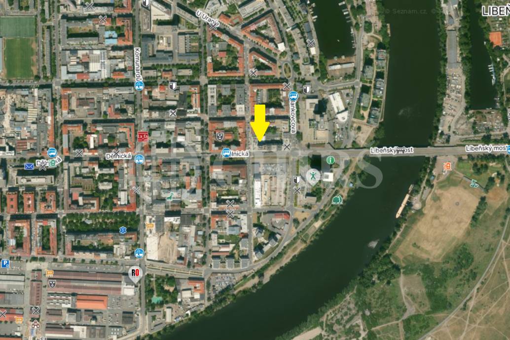 Pronájem bytu 1+kk s balkonem, OV, 42m2, ul. V Háji 1633/12, Praha 7 - Holešovice