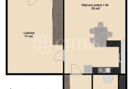 Pronájem bytu 2+kk se dvěma balkony, garážovým stáním a sklepem, OV, 66m2, ul. Wiesenthalova 1034/6, Praha 5 - Řeporyje