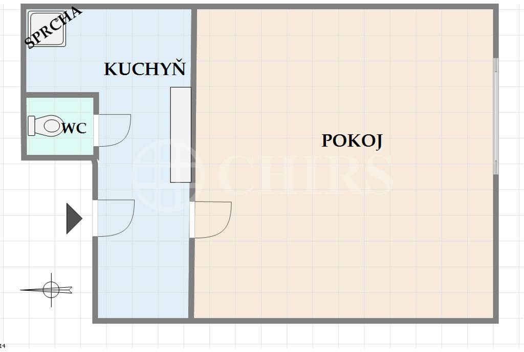 Prodej garsonky 26 m2, DV, ul. Na Petynce, P6 - Střešovice