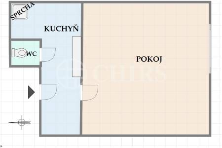 Prodej garsonky 26 m2, DV, ul. Na Petynce, P6 - Střešovice