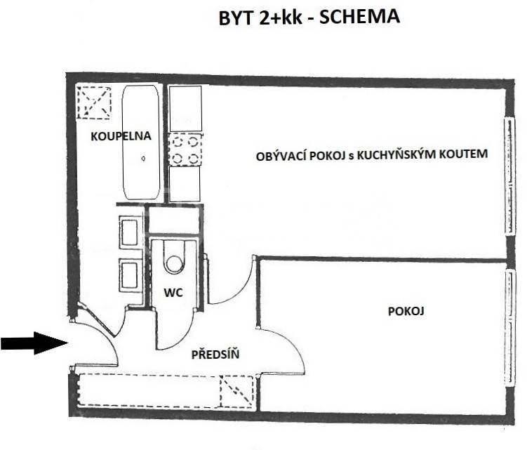 Prodej bytu 2+kk, OV, 43m2, ul. Pavrovského 2557/16, 155 00 Praha 5 - Stodůlky