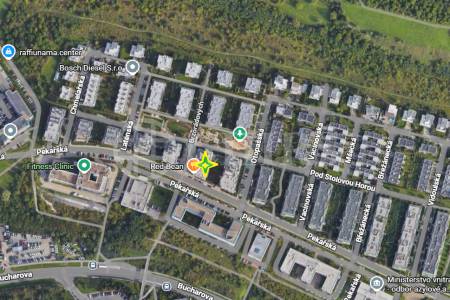 Pronájem bytu 3+kk s balkonem a garážovým stáním, OV, 86m2, ul. Pod stolovou horou 975/3, Praha 5 - Jinonice