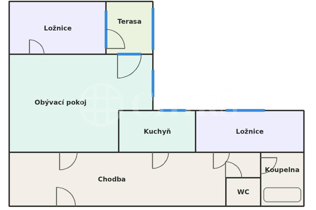 Prodej bytu 3+1 s  terasou, OV, 75 m², ul. Voskovcova 1075/61,  Praha 5 – Barrandov