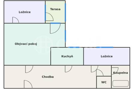 Prodej bytu 3+1 s  terasou, OV, 75 m², ul. Voskovcova 1075/61,  Praha 5 – Barrandov