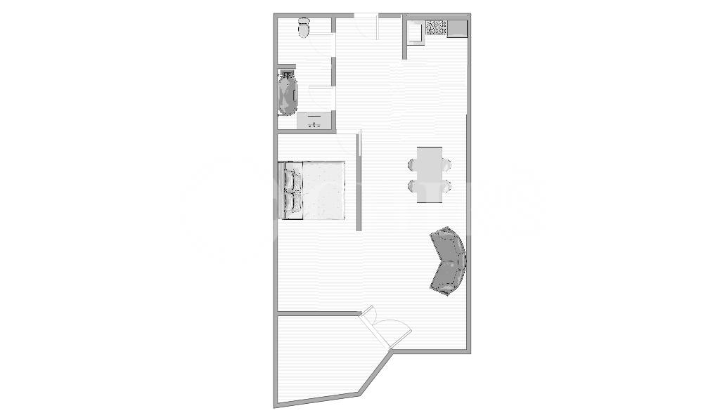 Pronájem bytu 2+kk s lodžií, OV, 48m2, ul. Voskovcova 1130/34, Praha 5 - Hlubočepy