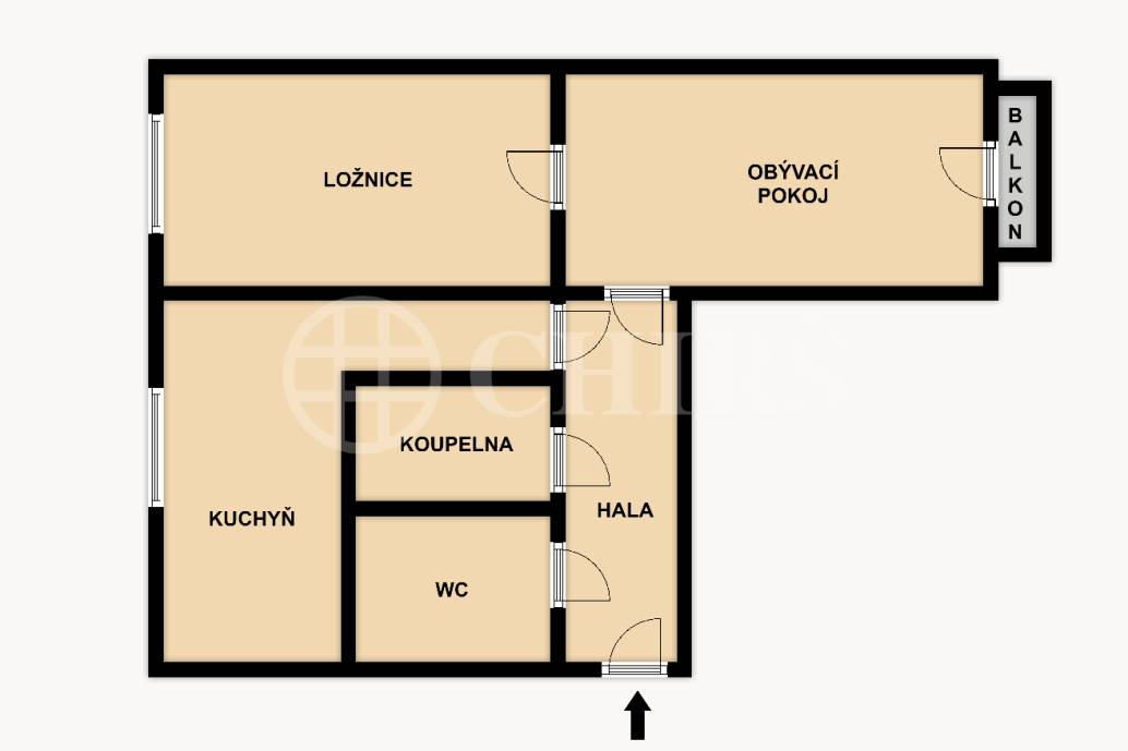 Prodej bytu 2+1 s balkonem, OV, 55m2, ul. Bojanovická 2715/11, Praha 4 - Záběhlice