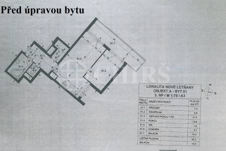 Prodej bytu 2+kk s balkonem a parkovacím stáním, OV, 59m2, ul. Pavla Beneše 759/7, Praha 9 - Letňany