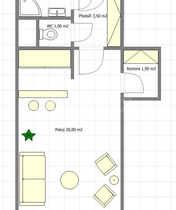 Prodej bytu 1+kk, DV, 29 m2, ul. Daškova 3086/26, Praha 4 - Modřany