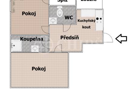 Prodej bytu 2+kk s lodžií, 56 m2, OV, ul. Na Hanspaulce 1838/19, Praha 6 - Hanspaulka