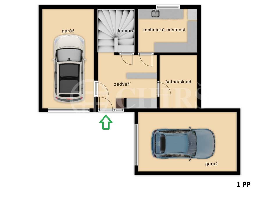 Prodej rodinného domu 5+kk s terasou, dvěma garážemi a zahradou, ul. K Rozvodně 1094/26, Praha 5 - Slivenec