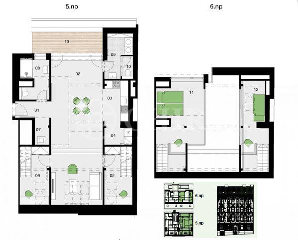 Prodej bytu 3+kk/T, OV, 123,2 m2, Řehořova 959/11, Praha 3-Žižkov