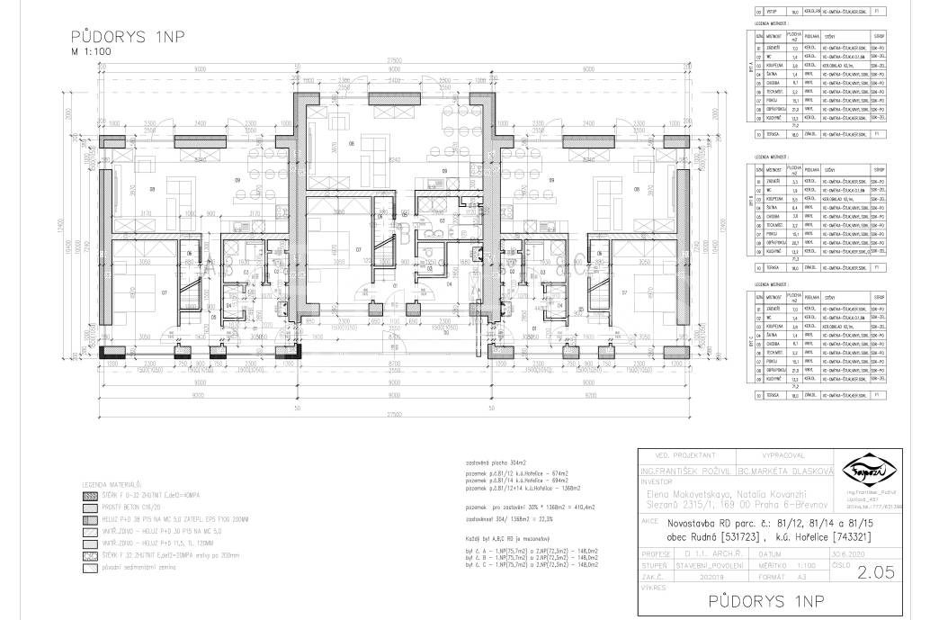 Prodej bytu 5+kk+pracovna s balkonem a zahradou, OV, 143m2, ul. Masarykova 1586/230, Rudná u Prahy