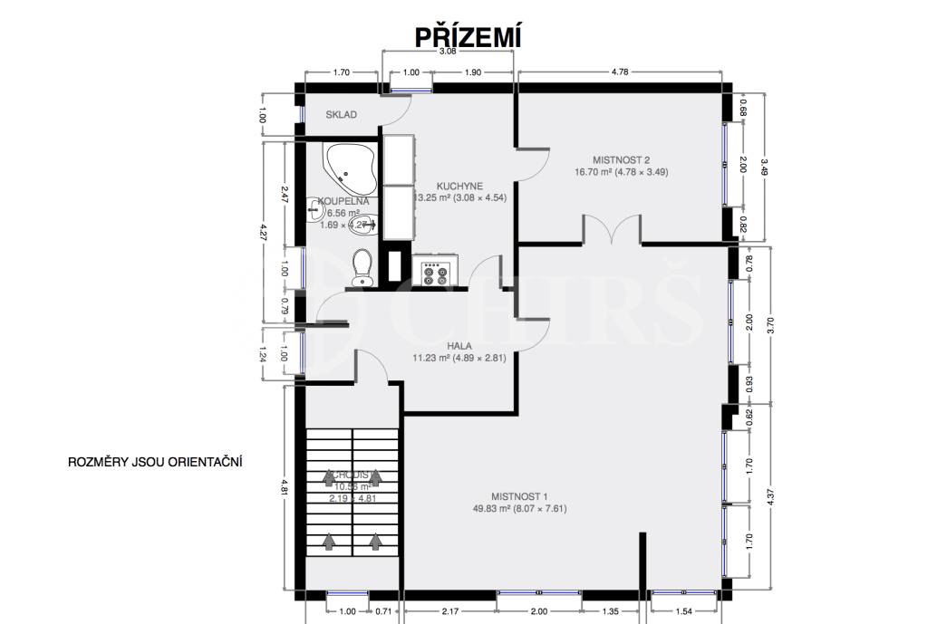 Prodej domu ke komerčnímu využití, garáž, 518 m2, ul. Radčina 22, Praha 6 - Liboc