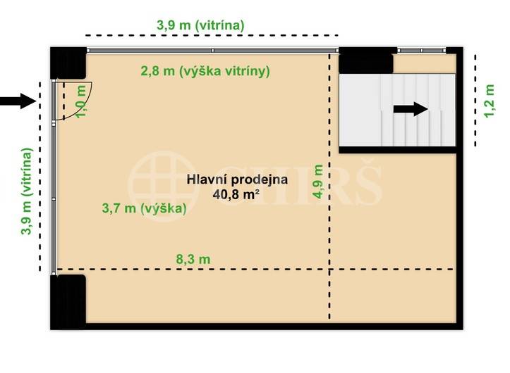 Prodej obchodního prostoru, OV, 127m2, ul. Za Strašnickou vozovnou 1343/6, Praha 10 - Strašnice