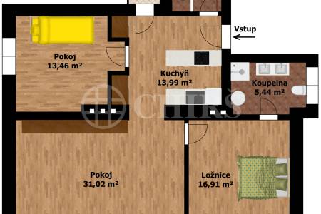 Pronájem bytu 3+kk/3xB s garážovým stáním, 94m2, OV, Branická 904/157, Praha 4