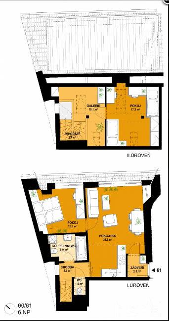Prodej bytu 3+kk/mezonet, OV, 88 m2, Vratislavova 60/9, Praha 2