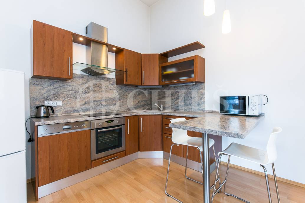 Pronájem ateliéru 2+kk s balkonem, OV, 58m2, ul. Pod Klamovkou 1268/3, Praha 5 - Košíře