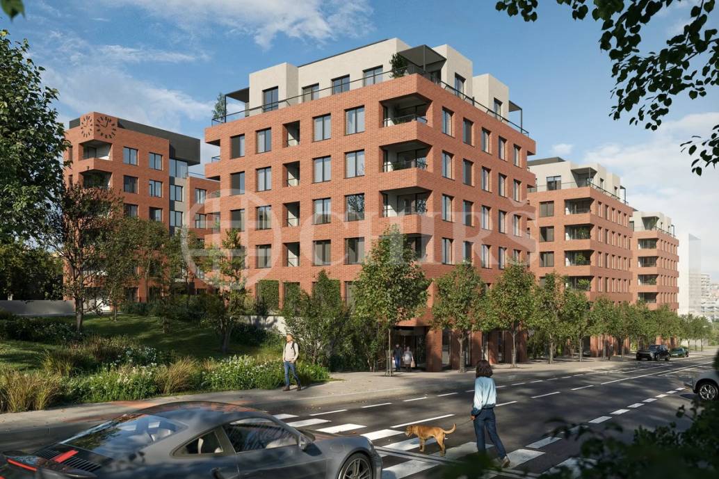 Prodej novostavby bytu 2+kk se zahradou, terasou, lodžií, sklepem a garážovým stáním, DV, 64 m2, Praha 10 - Vršovice