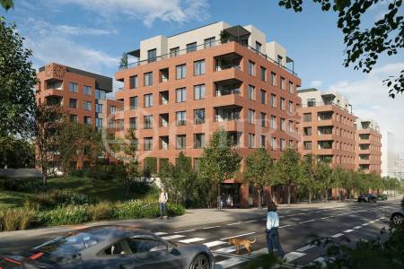Prodej novostavby bytu 2+kk se zahradou, terasou, lodžií, sklepem a garážovým stáním, DV, 64 m2, Praha 10 - Vršovice