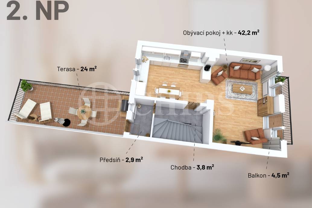 Prodej rodinného domu 5+kk s garáží, ul. U nové dálnice 703, Praha 4 - Chodov