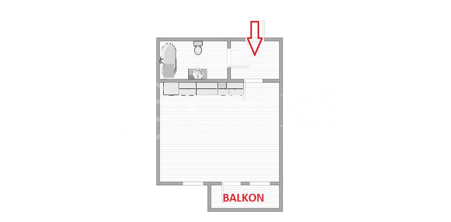 Pronájem bytu 1+kk/B, OV, 31m2, ul. Míšovická 454/6, Praha 5 - Zličín