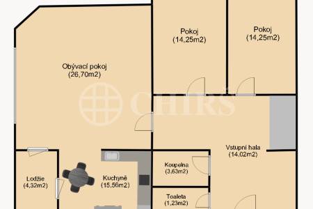 Prodej bytu 3+kk, OV, 89 m2, ul. Volutová 2521/18, Praha 5 - Stodůlky