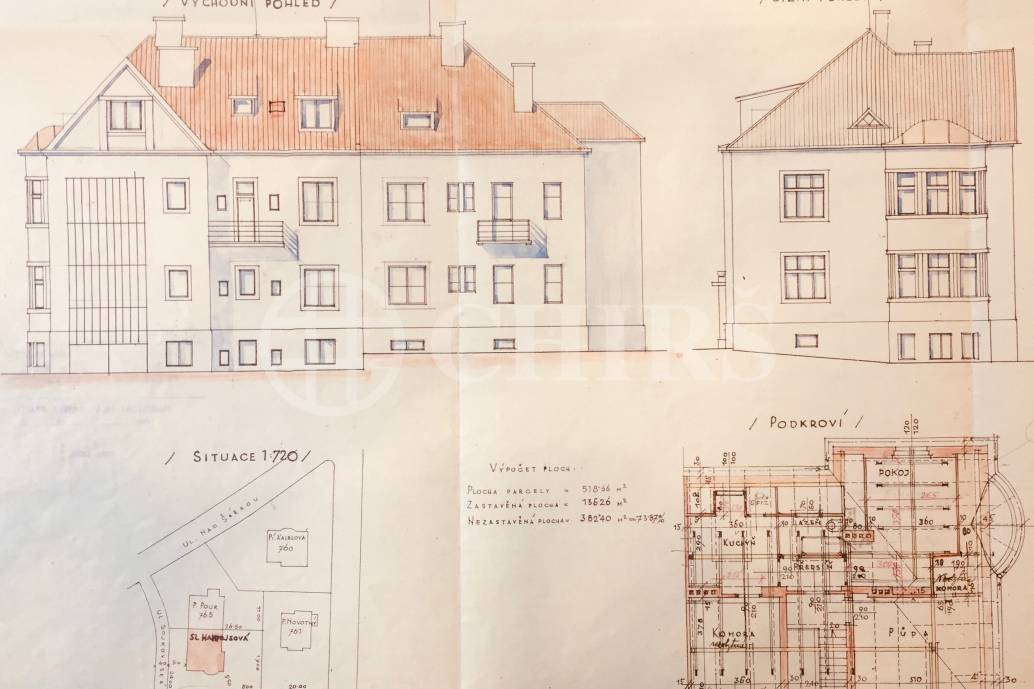 Prodej vilového domu se zahradou, Hanspaulka - Sojkovská ul., Praha 6 - Dejvice