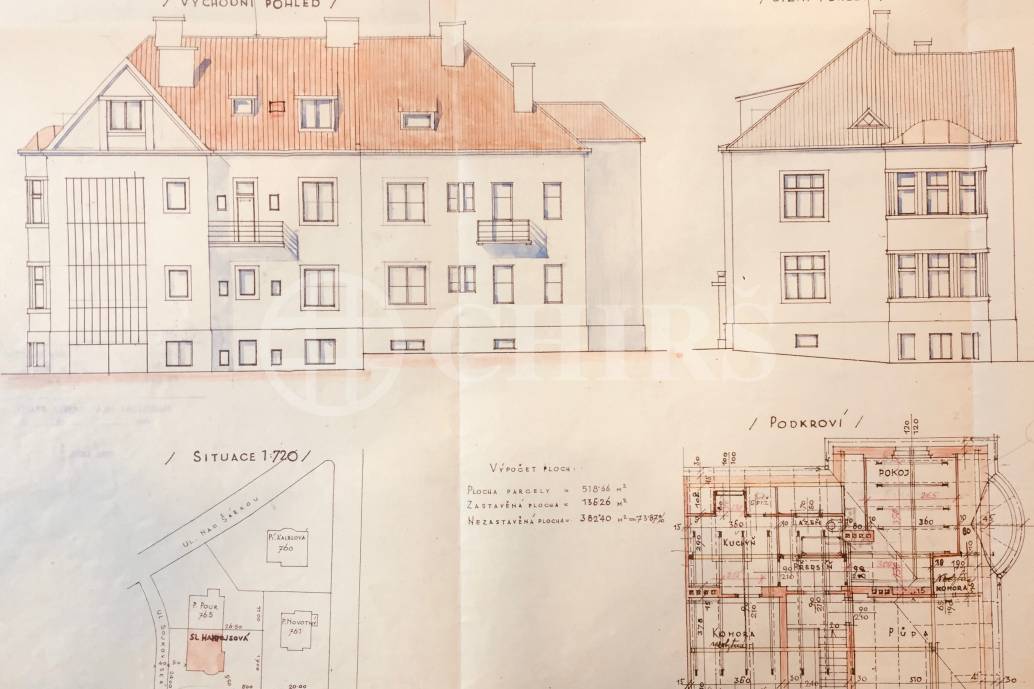 Prodej vilového domu se zahradou, Hanspaulka - Sojkovská ul., Praha 6 - Dejvice