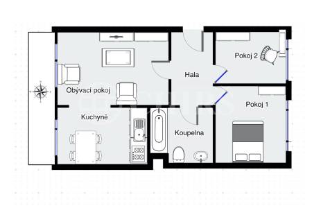 Prodej bytu 3+1/L, 61 m2, OV, Jánošíkova 3, Praha 4 - Krč