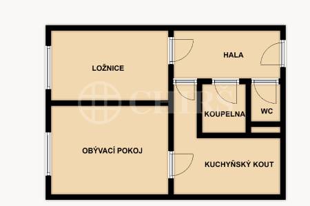 Pronájem bytu 2+kk, OV, 46m2,  ul. V Hůrkách 2145/1, Praha 5 - Stodůlky