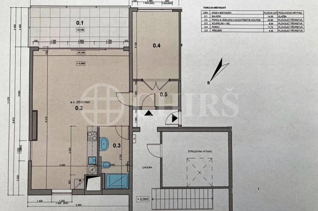 Pronájem bytu 2+kk s balkonem, OV, 63 m2, ul. Na Záhonech 1384/69, Praha 4 - Michle