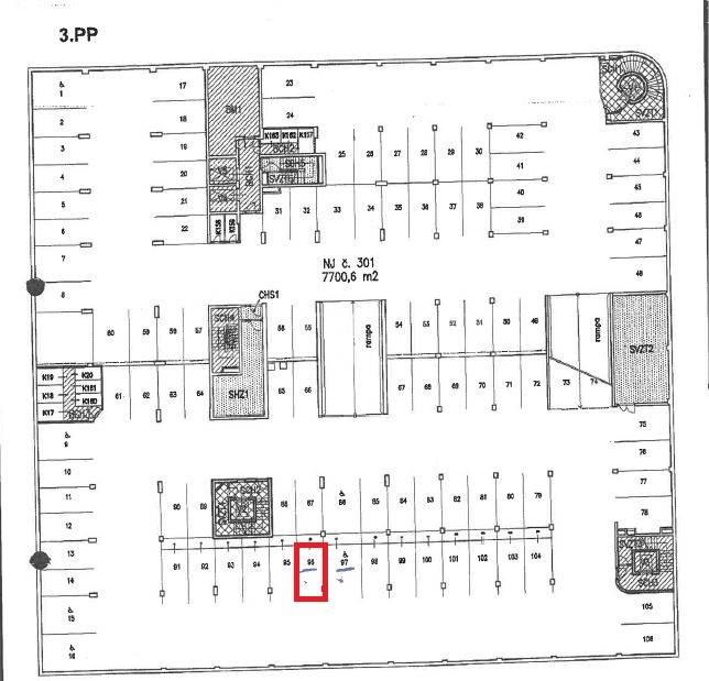 Prodej garážového stání, OV, 13m2, ul. Petržílkova 2583/15, Praha 5 - Stodůlky