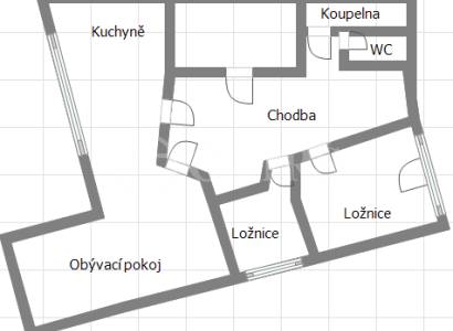 Pronájem bytu 3+1 s terasou, 153 m2, P6 - Břevnov, ul. Bělohorská