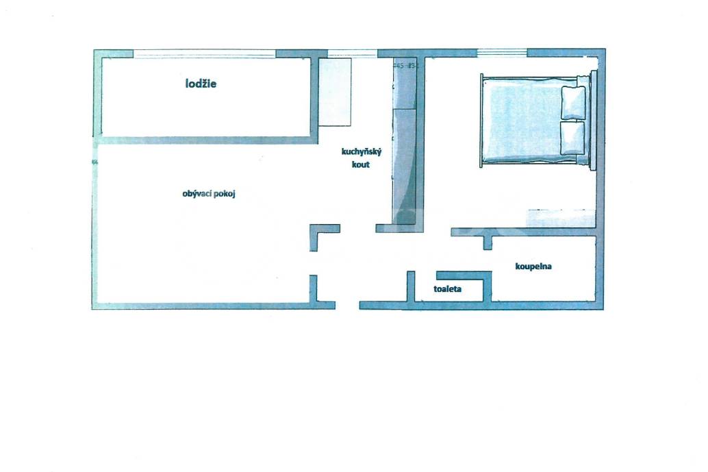 Pronájem bytu 2+kk s lodžií, OV, 58m2, ul. Radlická 3207/88a, Praha 5 - Smíchov