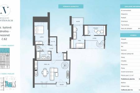 Prodej bytu 3+kk/B, OV, 109,30 m2, ul. Na Výšinách 900/8, Praha 7 - Bubeneč