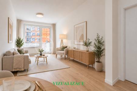 Prodej bytu 2+kk s balkonem, sklepem a garážovým stáním, DV, 47 m2, ul. Honzíkova, Praha 10 - Štěrboholy