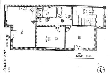 Prodej bytu 3+kk/2xB, OV, 75m2, Králův Dvůr - Levín