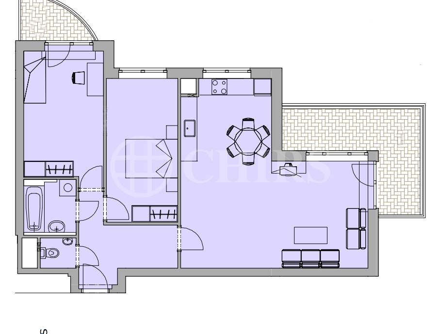Prodej bytu 3+kk s terasou, balkonem a garážovým stáním, OV, 79,5m2, ul. Wiesenthalova 1036/10, Praha 5 - Řeporyje
