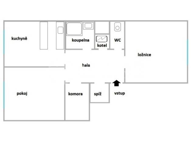 Pronájem bytu 2+1, OV, 82 m2, ul. 5. května 1323/9, Praha 4 - Nusle