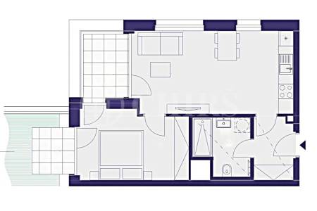 Prodej novostavby bytu 2+kk se zahradou, terasou, lodžií, sklepem a garážovým stáním, DV, 64 m2, Praha 10 - Vršovice