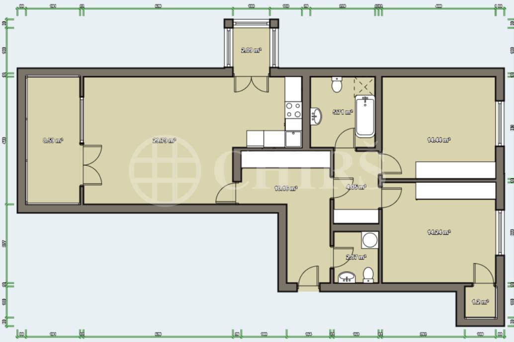 Prodej bytu 3+kk s dvěma balkony a zimní zahradou, OV, 85m2, ul. Paťanka 2610/3b, Praha 6 - Dejvice