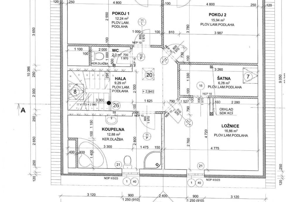 Prodej rodinného domu 4+1 s balkonem a terasou, OV, 153m2, Na Vrbici 595, Jesenice - Osnice