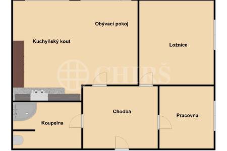 Pronájem bytu 3+1 s lodžií, DV, 62m2, ul. José Martího 390/3, Praha 6 - Veleslavín