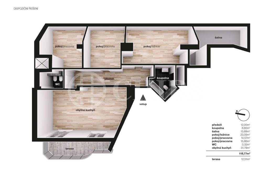 Prodej bytu 4kk/terasa, OV, 111m2,ul.Lotyšská 8,P-6 Dejvice