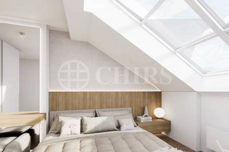 Prodej rozestavěné bytové jednotky - mezonet  3+kk, balkon, OV, 105,3 m², ul. Na Výšinách 900/8 - Praha 7 - Bubeneč